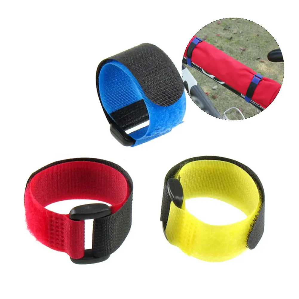 MTB Road Bike Multi Functional Attachment Strap Buckle Velcro Reverse Cable Tie Binding Bicycle Accessories 2cmX30cm | Спорт и