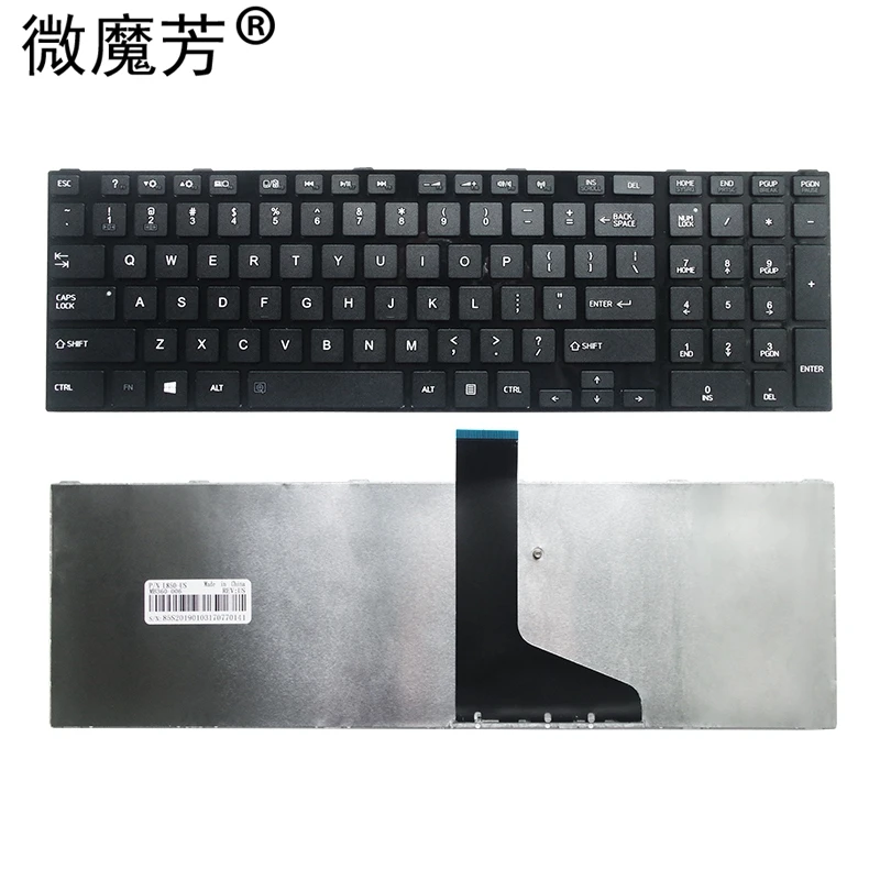 Новая клавиатура для TOSHIBA C850 C855 C855D L850 L850D L855 США Замена клавиатуры ноутбука |