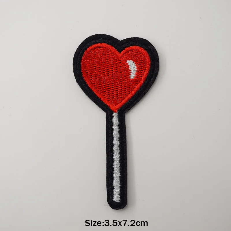 Красные энергичные патчи с помощью утюга Значки для шитья пошива одежды костюмов