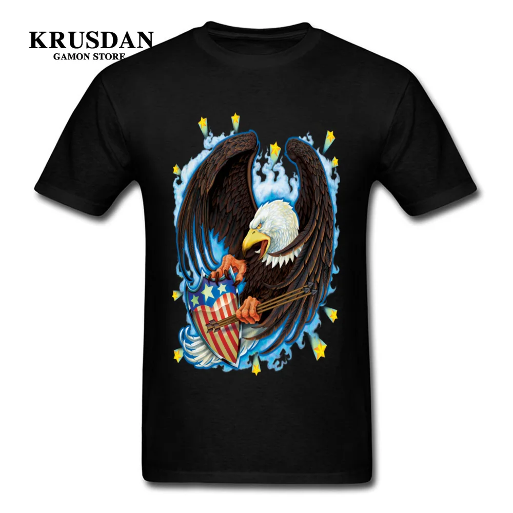 Кричащие Орел футболка для мужчин Уличная новый год топы тройники классический