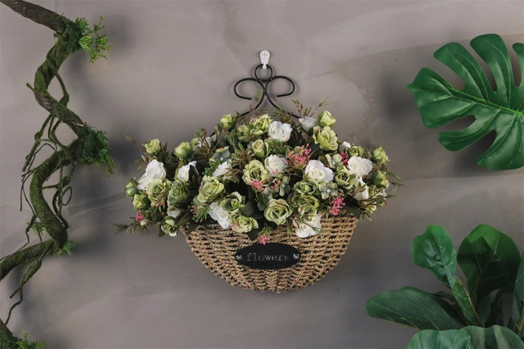 Искусственные цветы настенные украшения для стен помещений зеленые растения