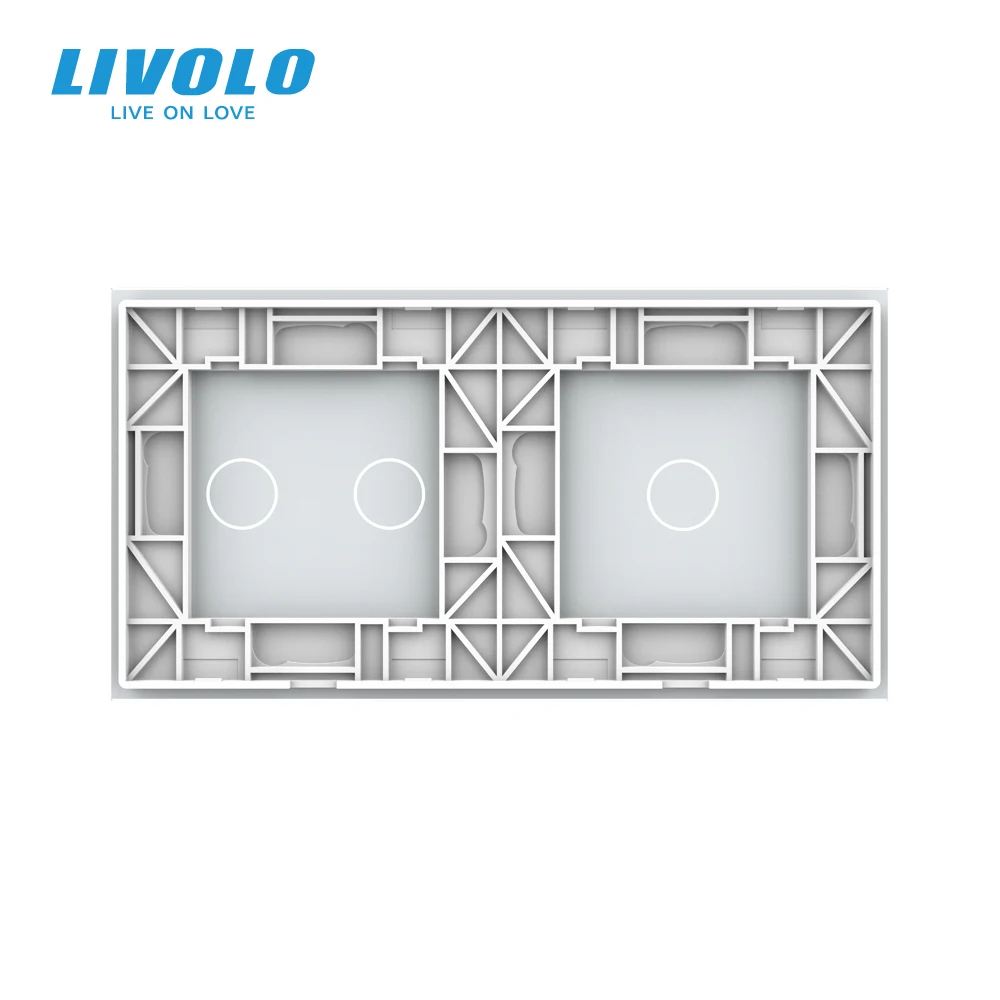Livolo Luxury4 цвета жемчужное Хрустальное стекло 151 мм * 80 стандарт ЕС двойная