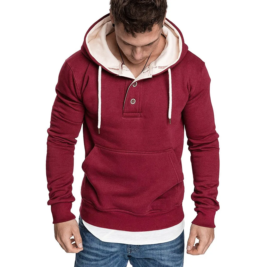 Мужские свитшоты мужские осенние весенние одноцветные толстовки с длинным