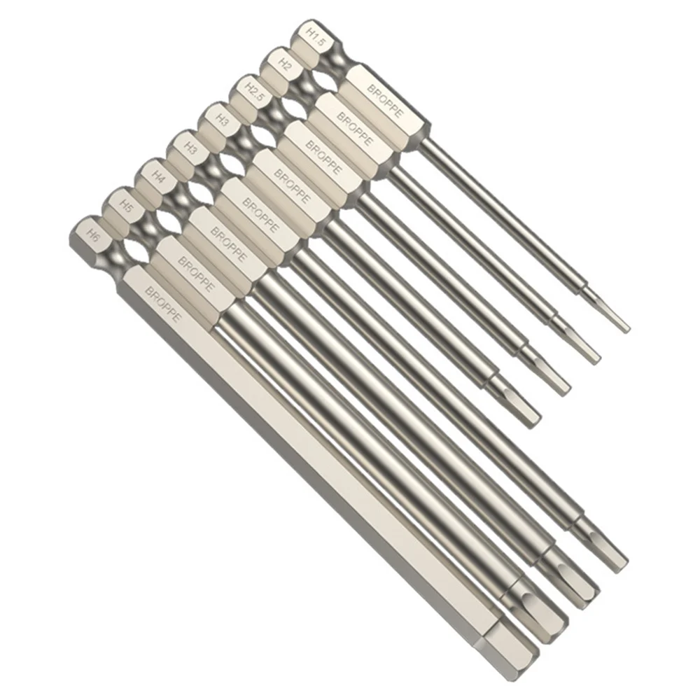 

1/4 Inch Hex Shank S2 Steel Alloy Magnetic Metric Hex Key Screwdriver Bits Set Torx Screwdriver