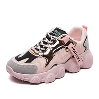 2021 new trendy multi women shoes lace up round toe comfort tenis feminino walking breathe female shoes outr door size35 40