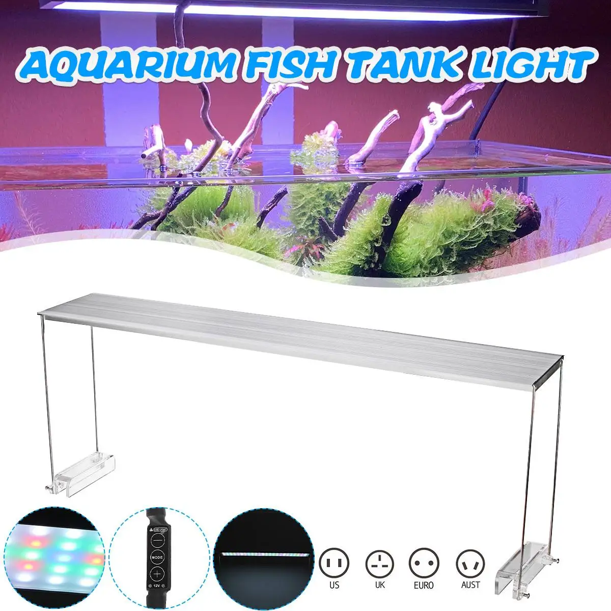 

60cm RGB Full Spectrum Plant Grow LED Light Sunrise Sunset Aquarium Plant Fish Tank