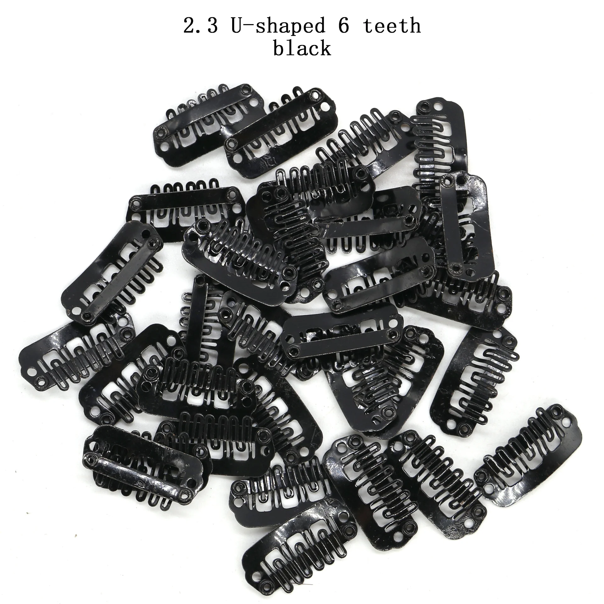 

20Pcs/Lot Clip In Hair Extension Wig Clips For Human Hair Bangs Snap Hair Clips For Extensions Metal Comb For Closure