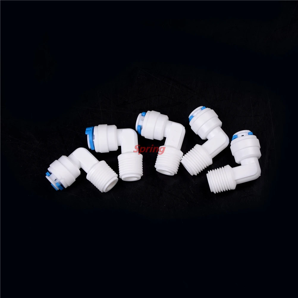 

New 5Pcs 1/4"X1/4" Tube Push Fit Union Elbow Quick Connect Water Filter Wholesale