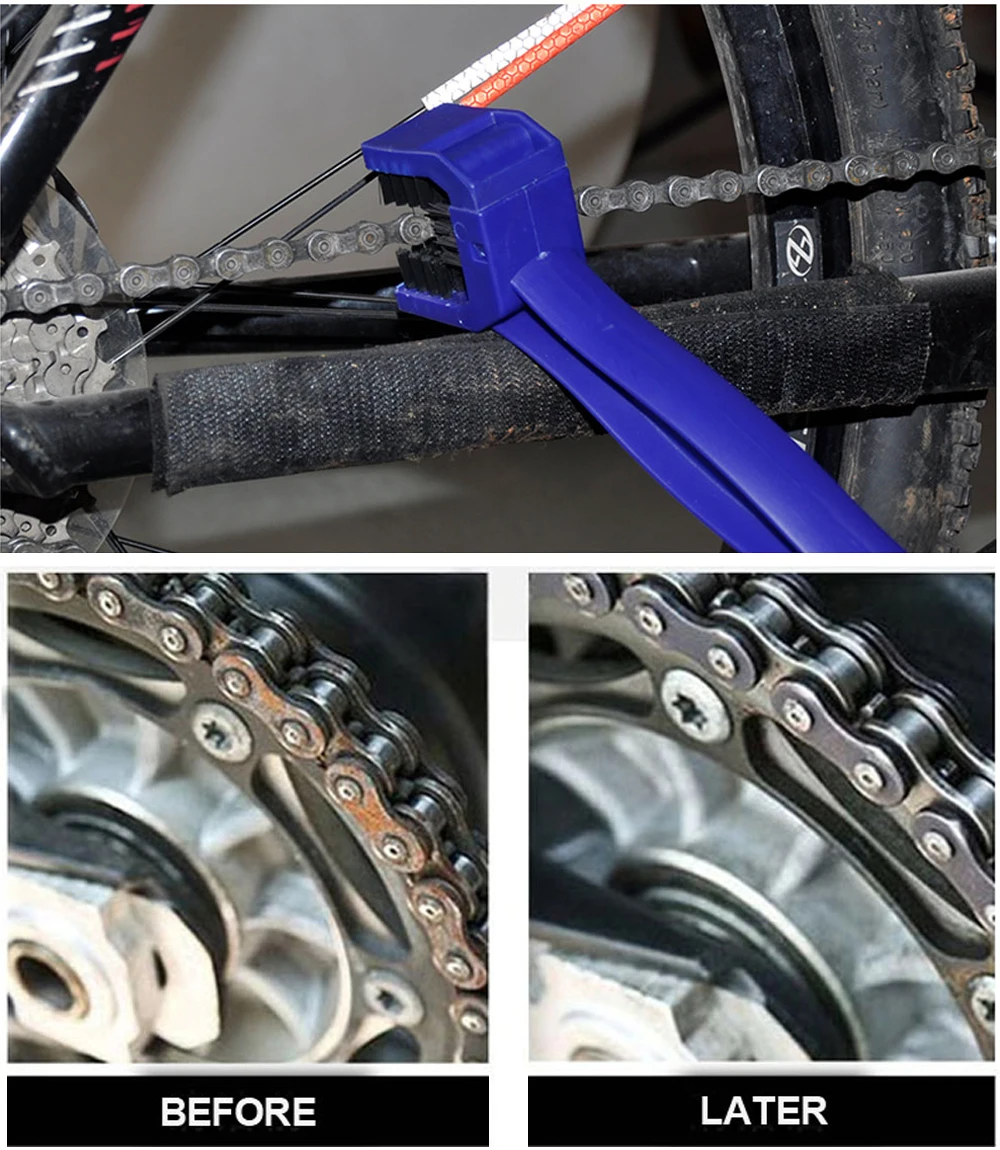 Щетка для чистки цепи мотоцикла устройство удаления грязи велосипедное