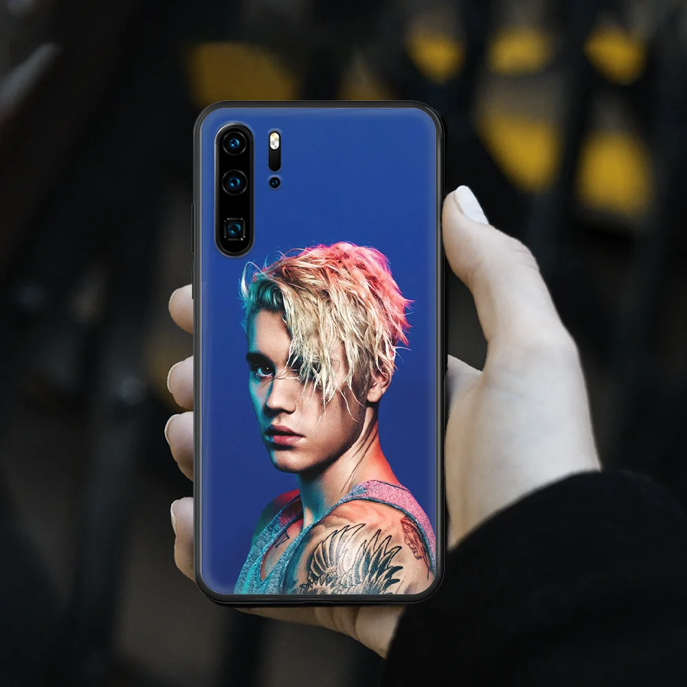 

Fashion Justin Bieber Phone Case cover For huawei p 8 9 10 20 30 40 P pro Smart 2019 Z lite mini black Coque Fashion Cover