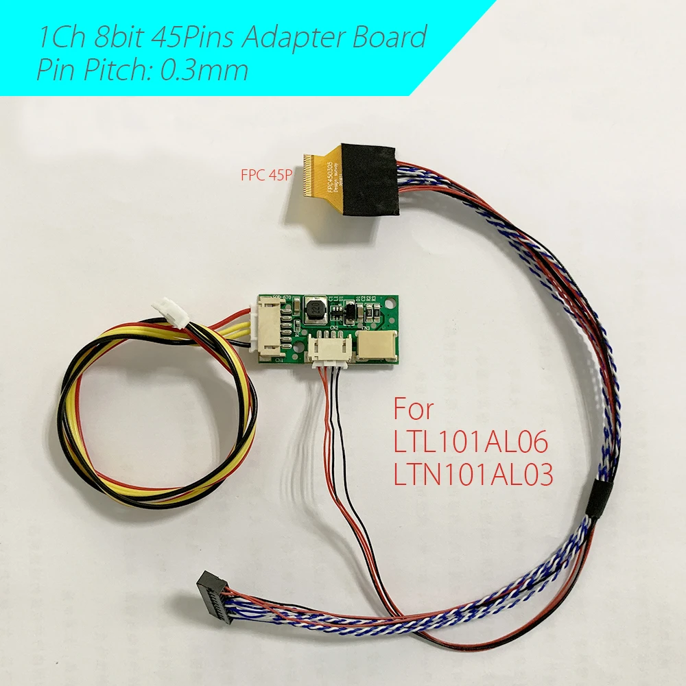 Обновленная LTL101AL06 LTN101AL03 10,1 дюймовый адаптер LVDS плата преобразователя пластины 0,3 мм 1ch 8 бит 45Pin FFC FPC LVDS плата преобразования