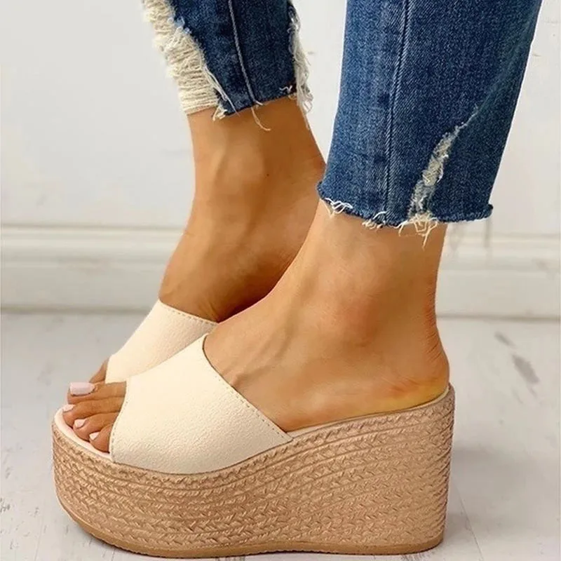 

Fashion 2021 New Summer Women's Sandals Peep-Toe Shoes Woman High-Heeled Platfroms Casual Wedges For Women High Heels Shoes