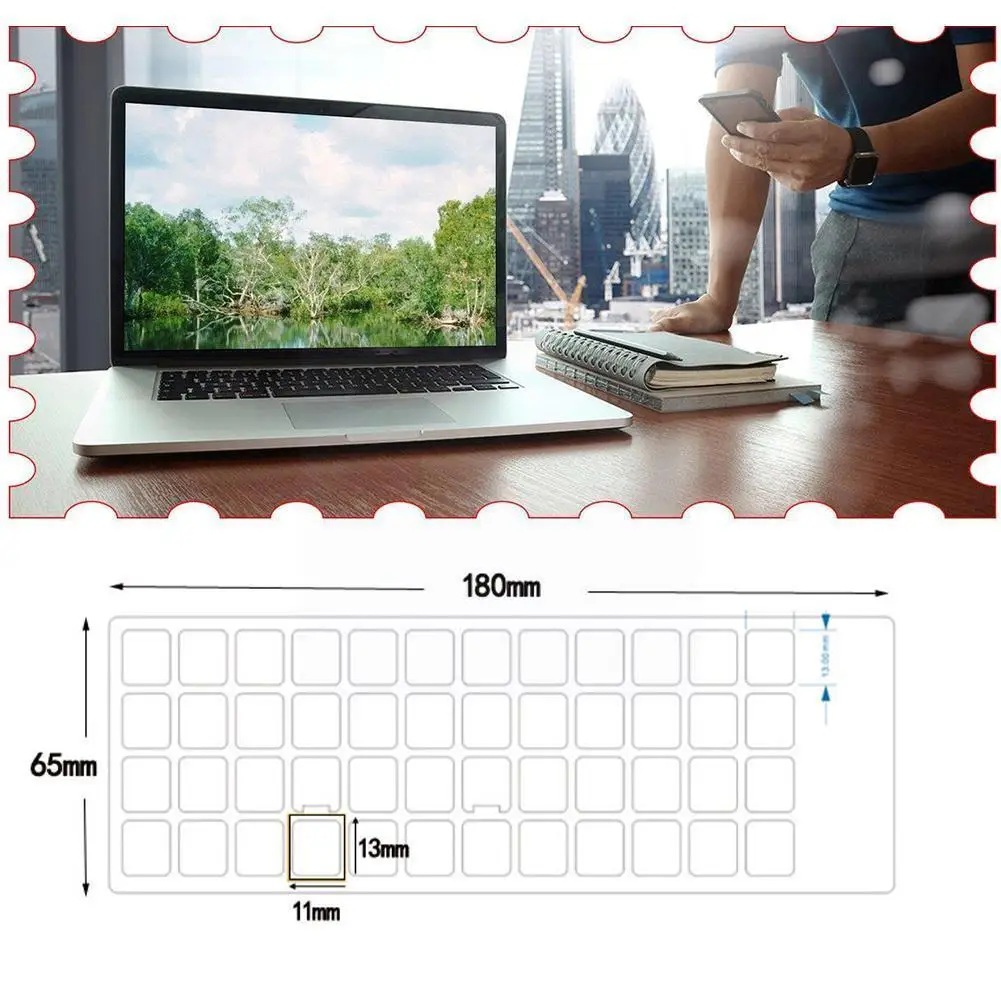 

Eco-environment Plastic White Black Russian Letter Stickers Transparent On Keyboard Characters Background V1I2