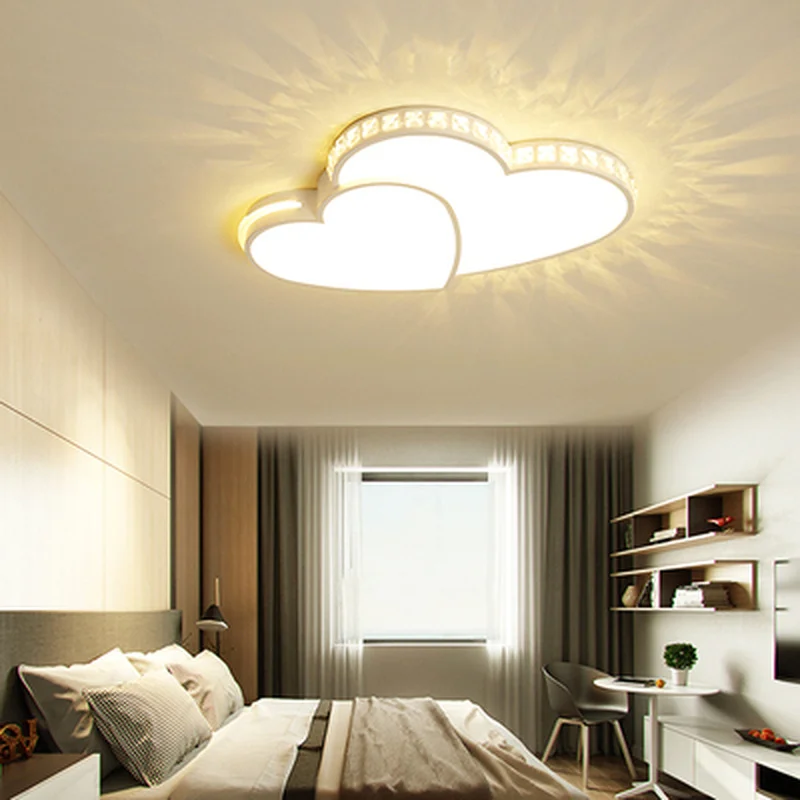 Современные светодиодный ные люстры в форме сердца приглушаемый потолочный