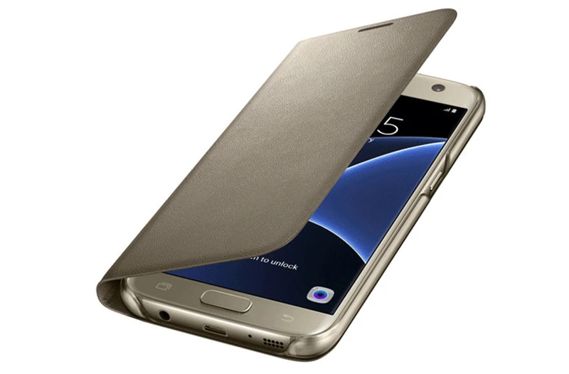 Оригинальный чехол для Samsung LED View умный GALAXY S7 G930F тонкий флип-чехол | Мобильные