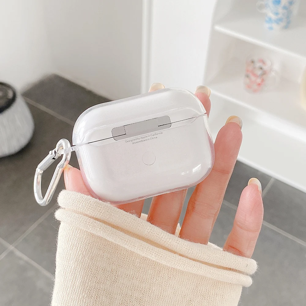 Прозрачный цветочный чехол для Apple Airpods Pro мультяшный 2 1 милый мягкий силиконовый