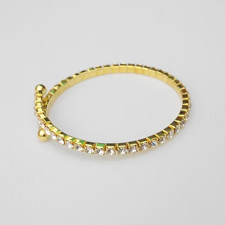 1rowGold TDQUEEN браслеты с серебряным покрытием Pulseiras браслет Кристалл Стразы многорядные Спираль браслет для женщин - Окраска металла: 1rowGold