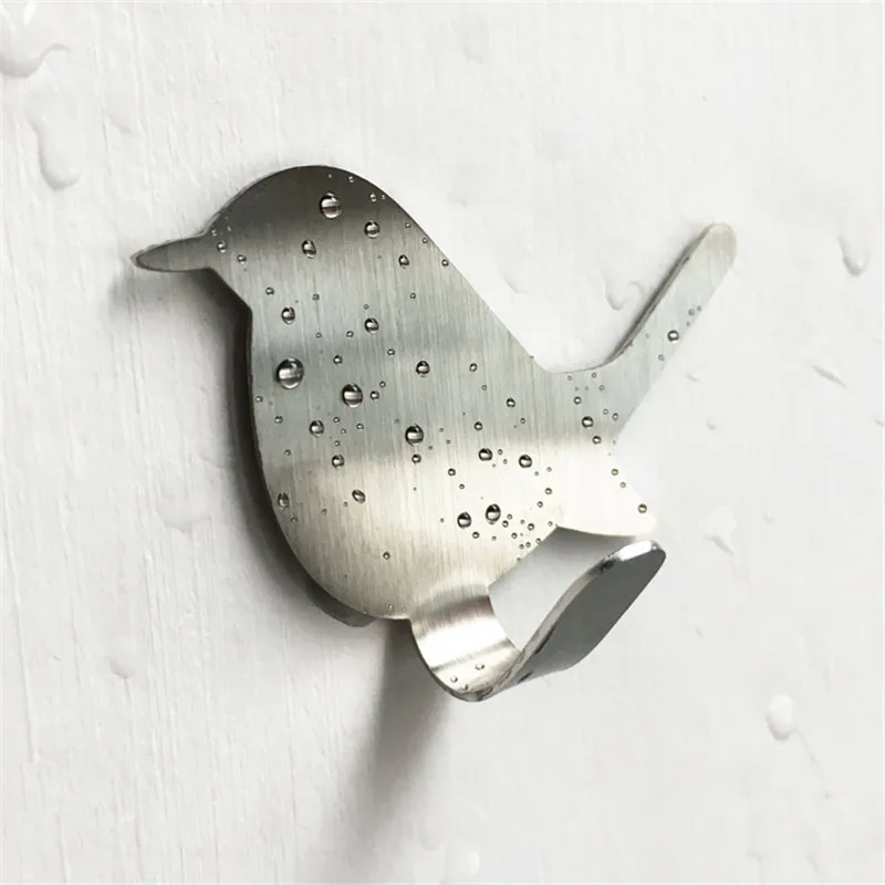 

2 шт. самоклеящиеся крючки BOUSSAC из нержавеющей стали с рисунком птицы