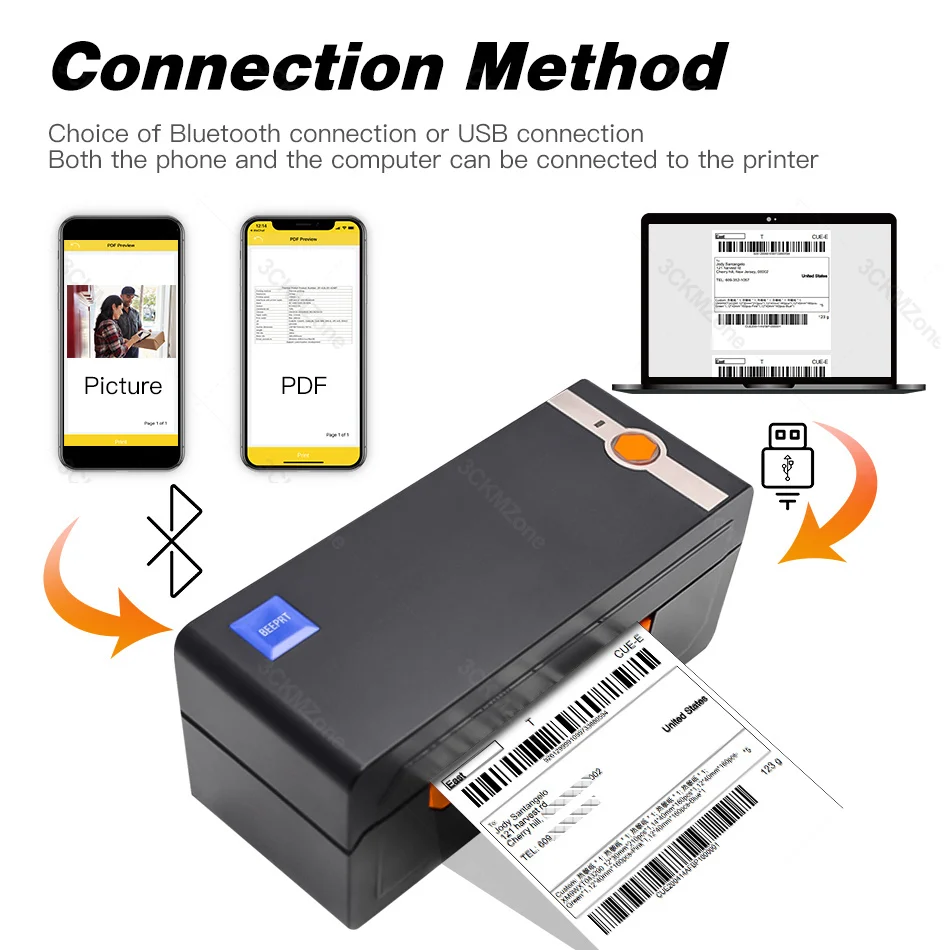 USB Bluetooth Thermal Receipt Printer Shipping Express Order Label or Barcode for XP Win Linux Mac | Компьютеры и офис
