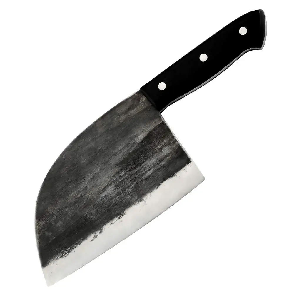 

Нож ручной работы для обвалки мясника шеф-повара, кухонный нож из высокоуглеродистой стали, Кливер, филировка, нарезка, Подарочный чехол, фу...