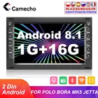 Автомагнитола Camecho, мультимедийный плеер на Android, с GPS, Wi-Fi, для BORA POLO MK5, SHARAN JETTA MK4, CITI CHICO, типоразмер 2 Din