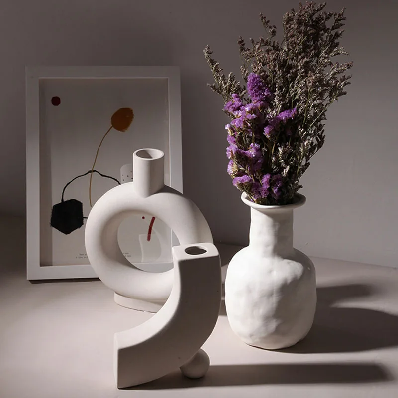 Керамическая ваза в современном дизайне декоративные вазы для гостиной товары