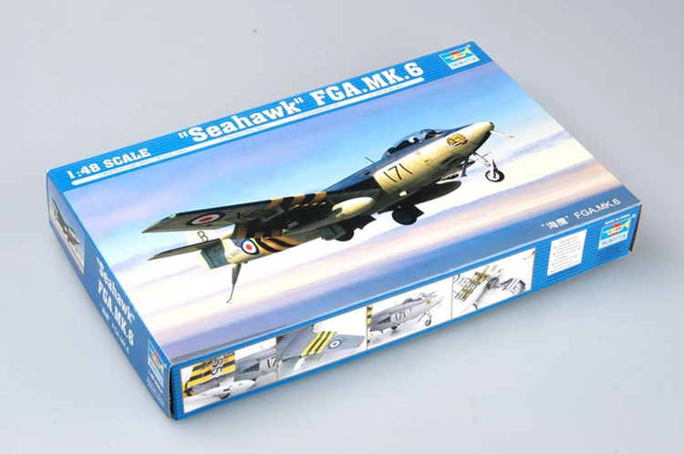 Trumpeter масштаб 1/48 британский Hawker Sea Hawk FGA.Mk.6 Mk.100/101 самолет игрушечная пластиковая