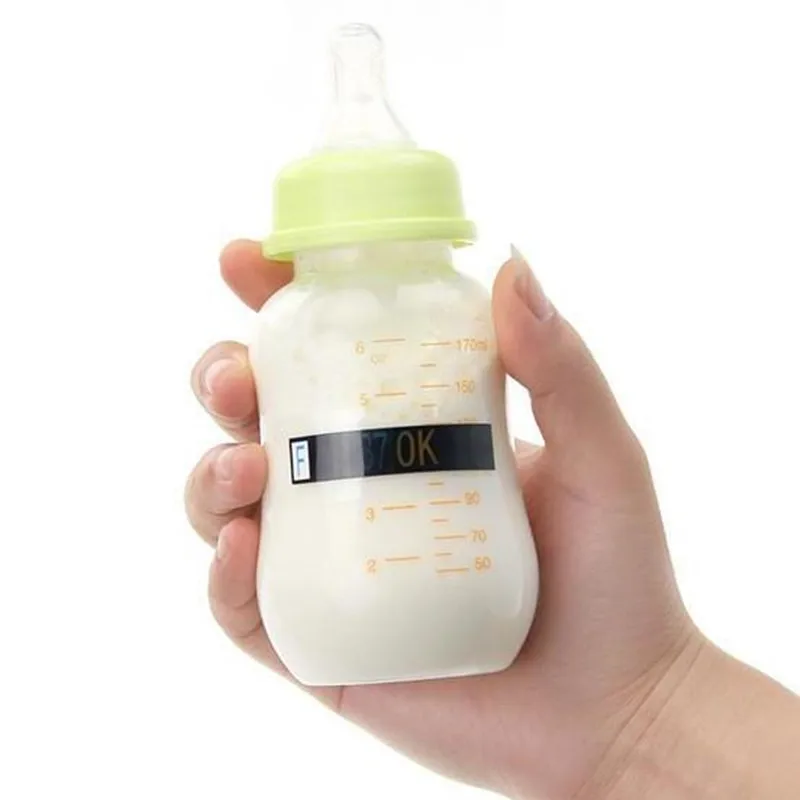 3 uds beb&eacute; term&oacute;metro para botella de leche de los ni&ntilde;os botella de leche botella de Prueba de Temperatura tira de papel de la etiqueta engomada de medici&oacute;n de temperatura de la tarjeta-5