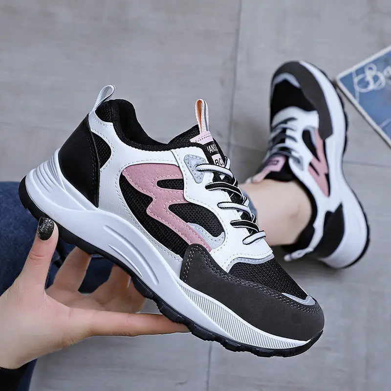 

21Spring New Style Women Shoes Students Daddy Shoes Sports Shoes Breathable Color Matching Women' Sneakers hn7