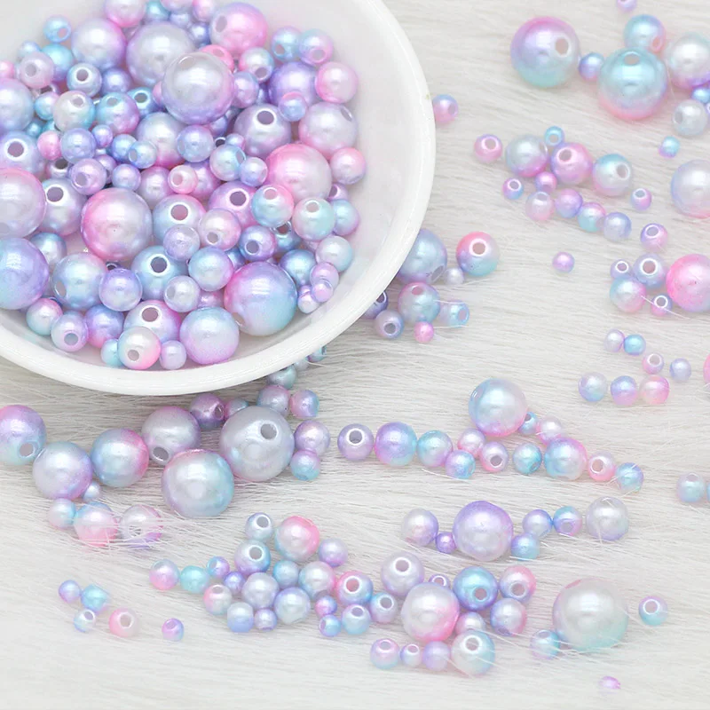 

Бусины из белого акрила и АБС-пластика для изготовления ювелирных изделий, 4/5/6/8/10 мм, 50 ~ 600 шт.