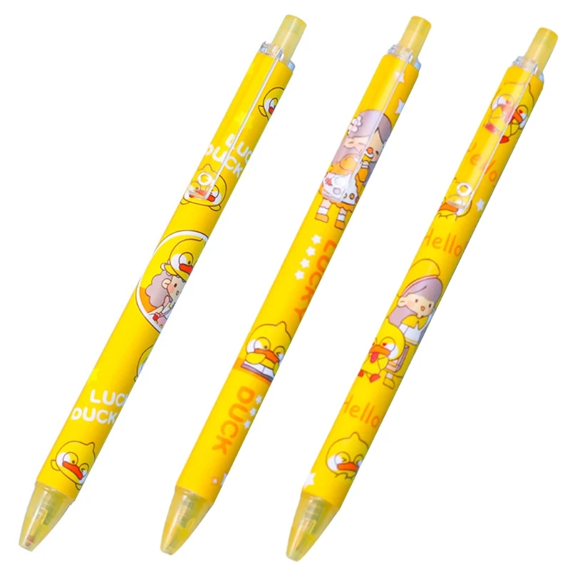 

Yellow Creative Gel Pen Kawaii Writing Pens Gel Pen Party Gift Gel Pens Funny School Stationery Office Supplies Black