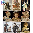 Картина по номерам сделай сам, фигурка девочки, фотография на заказ, Прямая поставка, цветная картина маслом ручной работы, подарок, украшение для дома