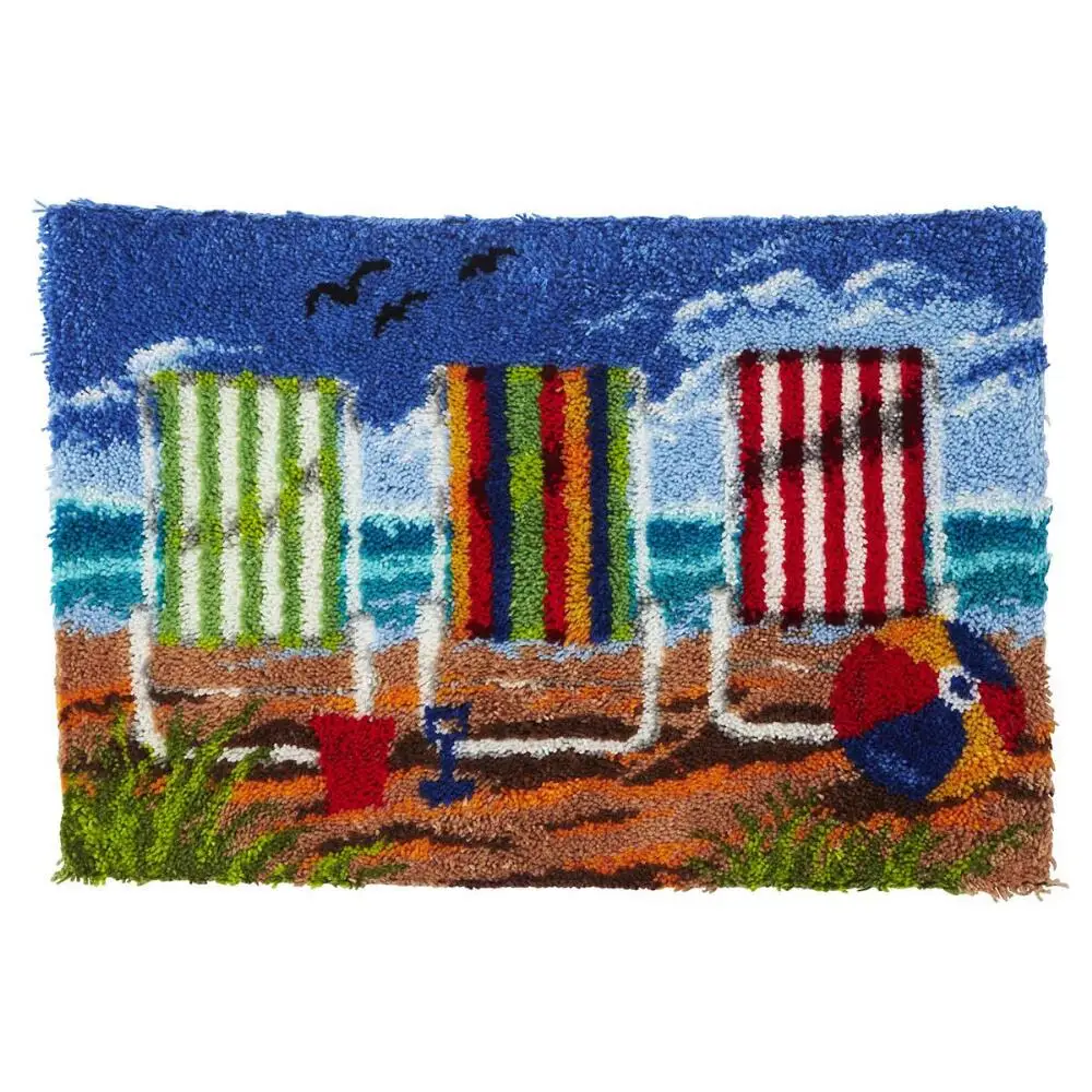 

Latch Hook Kits Rug Kits DIY for Kids/Adults with Printed Canvas Pattern Carpet Embroidery Crafts for Adults Needlework