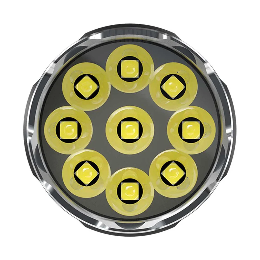 Pаспродажа Суперъярфонарь фонарик NITECORE TM9K, перезаряжаемый фонарик 9x CREE XP-L HD V6, светодиодный фонарик 9500 лм, встроенный аккумулятор 5000 мАч