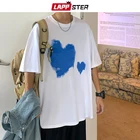 Футболка LAPPSTER Мужская в стиле Харадзюку, уличная японская графическая одежда, винтажная Модная рубашка в Корейском стиле, в стиле хип-хоп, лето 2021