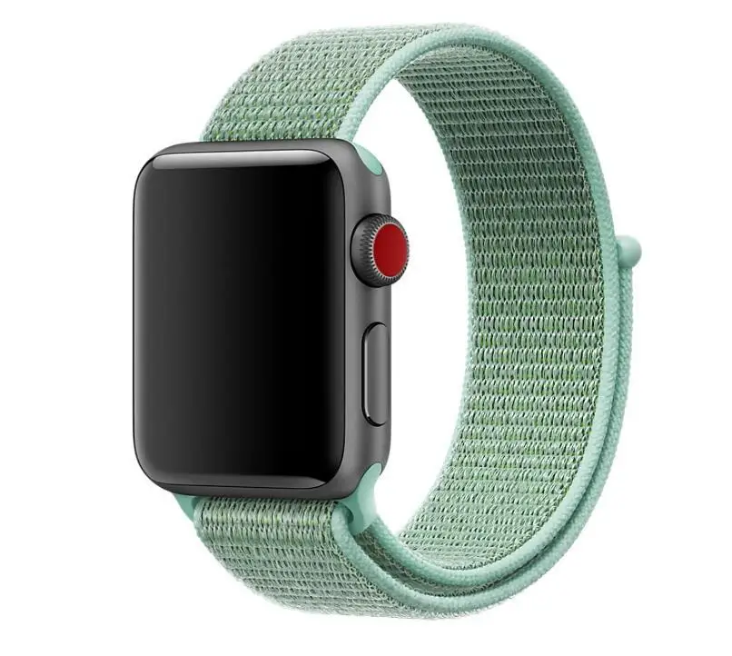 Ремешок для наручных часов Apple Watch 4 5 3/2/1 38 мм 42 мм 62new цветовый нейлоновый из мягкой дышащей ткани сменный ремешок петли для наручных часов iwatch серии 4 40 мм 44 мм - Band Color: 5BHS