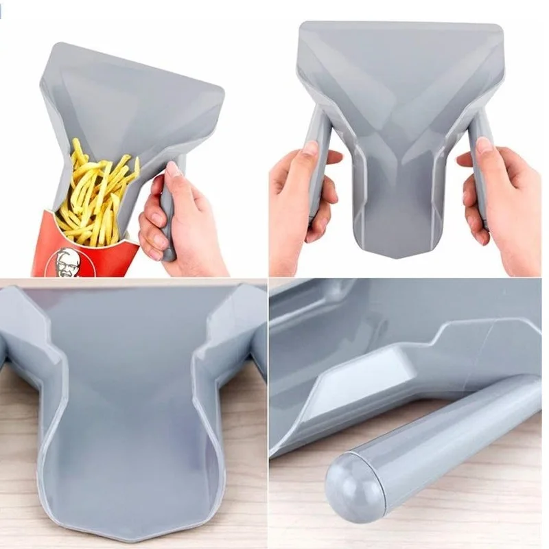 Прочный пластиковый ковш для картофеля фри лопата погрузчик чип упаковка Лопата