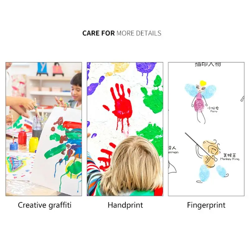 

12pcs Washable Graffiti Finger Painting Paints for Boys Girls Kids Children School Supplies