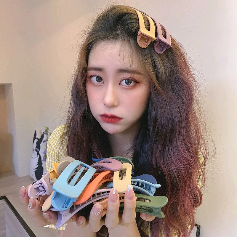 

2021 New Hairpin Hair Clip Female Large Wash Face, One Word , Back Of Head,, Net Red Bangs,, Headdress