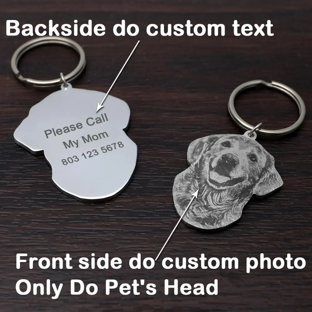 

Personalized Dog Tag Pet ID Tag Custom Photo Dog Collar Pet Accessories Cat Tag Puppy Tag Pet Portrait Dog ID Tag Pet Gifts