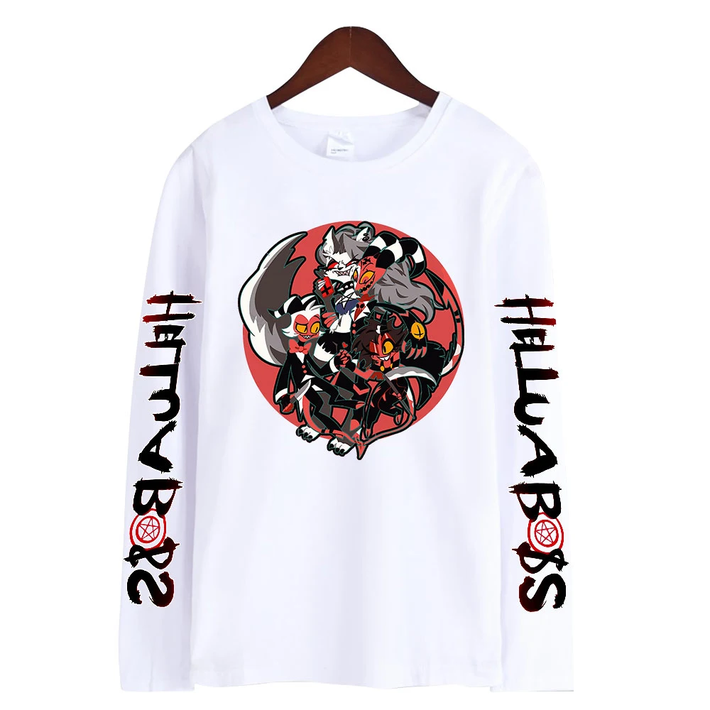 

Helluva Boss Shirt Crew Neck Women Men's Shirt Long Sleeve Tshirt Harajuku Streetshirt 2021 American Anime Fashion Clothes