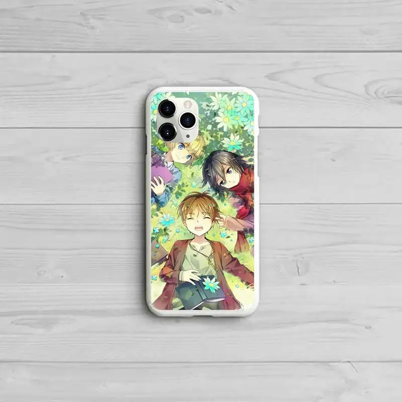 

Anime Japanese attack on Titan Phone Case Candy Color White for iPhone 11 pro XS MAX 8 7 6 6S Plus X 5S SE 2020 XR