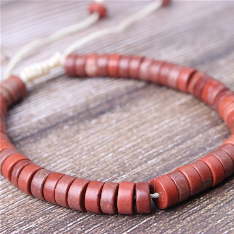 

Lanli 3x6mm Fashion South Redstone Natural Stone Loose Beads Spacer Round Beads Diy Bracelet Necklace Earrings Accessories