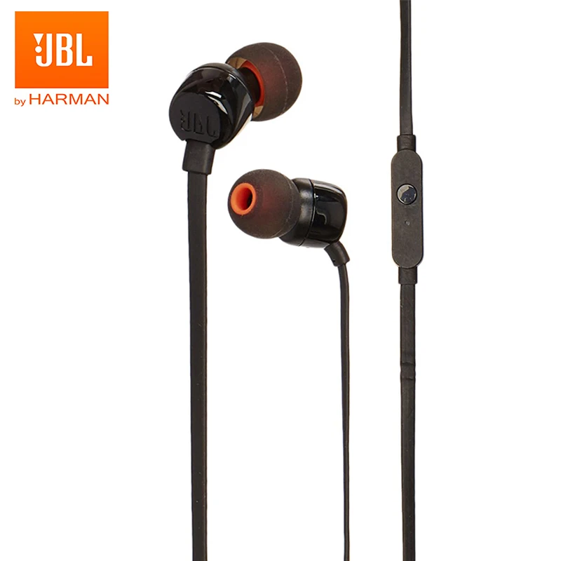 Оригинальные Проводные стереонаушники JBL T110 TUNE110 наушники вкладыши с глубокими