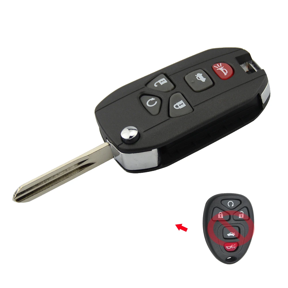 OkeyTech для Buick G-C Chevrolet Cadillac Pontiac Saturn Автомобильный ключ 5 6 кнопок флип пульт дистанционного ключа оболочки заготовка для ключа пустой лезвие