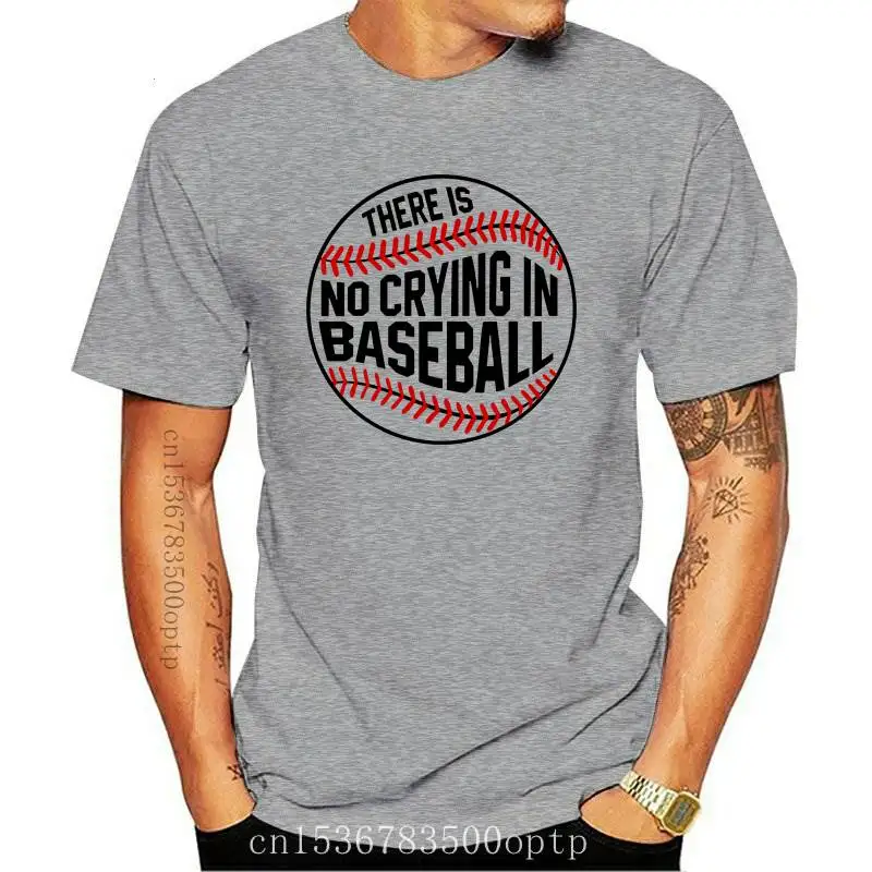 

Casual Top Shirt Summer Fashion Cool Tees Print No Crying Short Sleeve Men Clothing Streetwear Outdoor Sport Baseball T-shirt