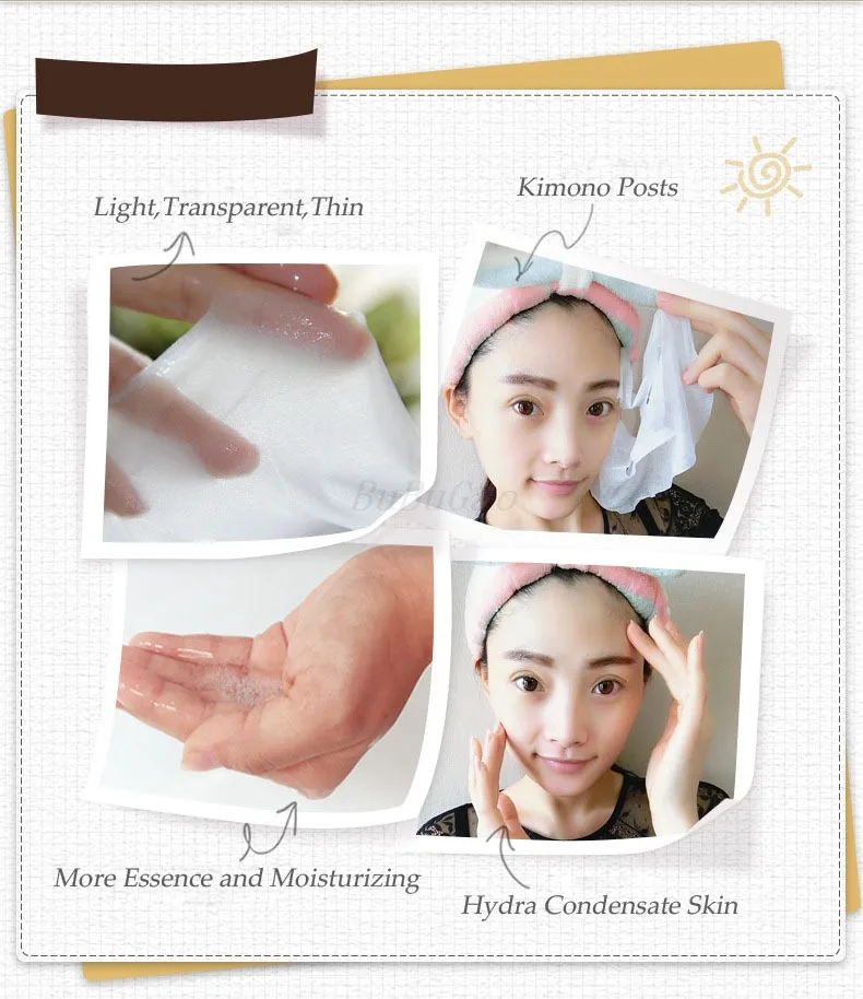 

Rorec Snail Essence Facial Mask Skin Care Face Mask Whitening Hydrating Moisturizing Mask Korean Tender Skin and Soft Skin 1pcs
