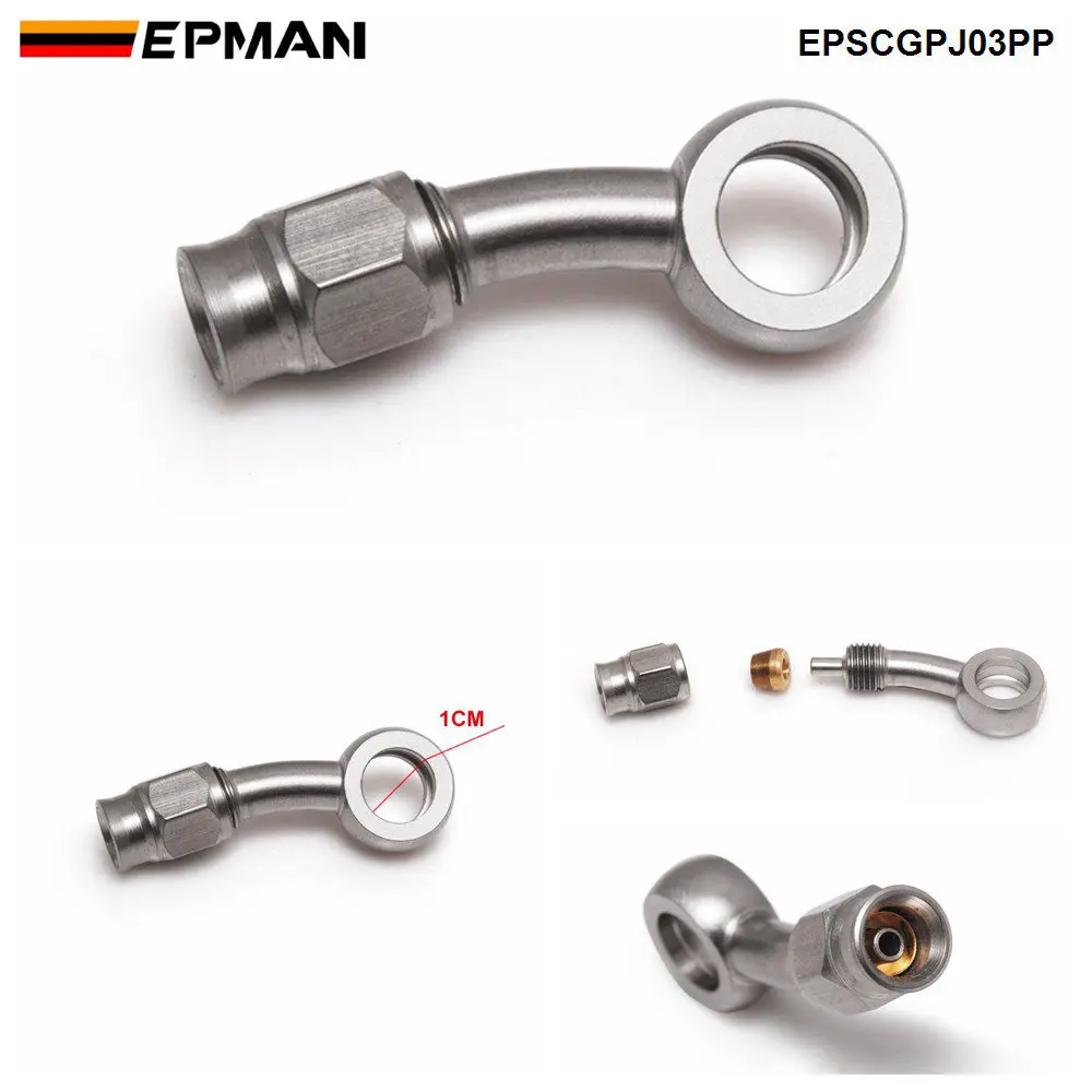 EPMAN 1 шт. AN 3 шланг из нержавеющей стали прямой тормоз поворотный фитинги для