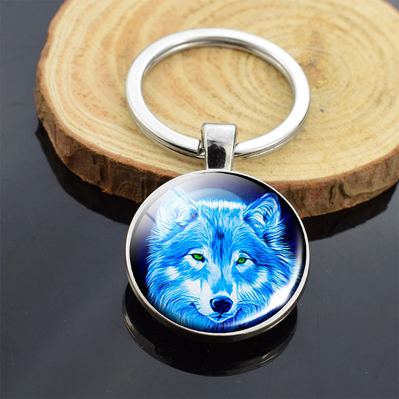 Мужской брелок с волком воющим луну двух сторон | Украшения и аксессуары