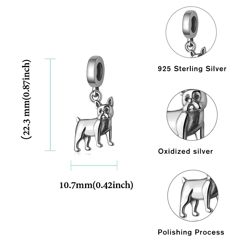 Лидер продаж подвески-бусины из серебра 925 пробы в виде человеческого друга
